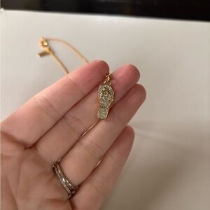 Coach Gold Flip Flop Pendant Necklace